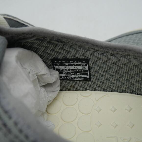 NEW Astral Men's 8 Loyak Sneakers  Gray White Water Shoes - Picture 9 of 11